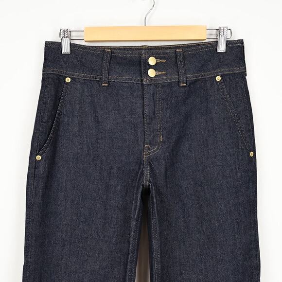 J.Crew Slim Wide Leg Jean Stacked Buttons Rinse Wash Size 27 Petite NWT - Picture 3 of 9